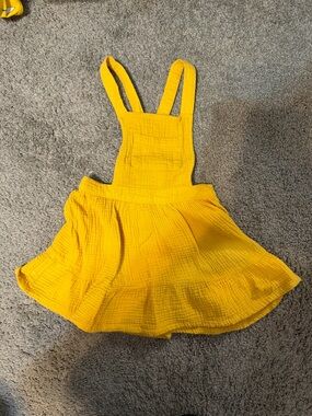 Cat & Jack Yellow Smocked Overall Dress